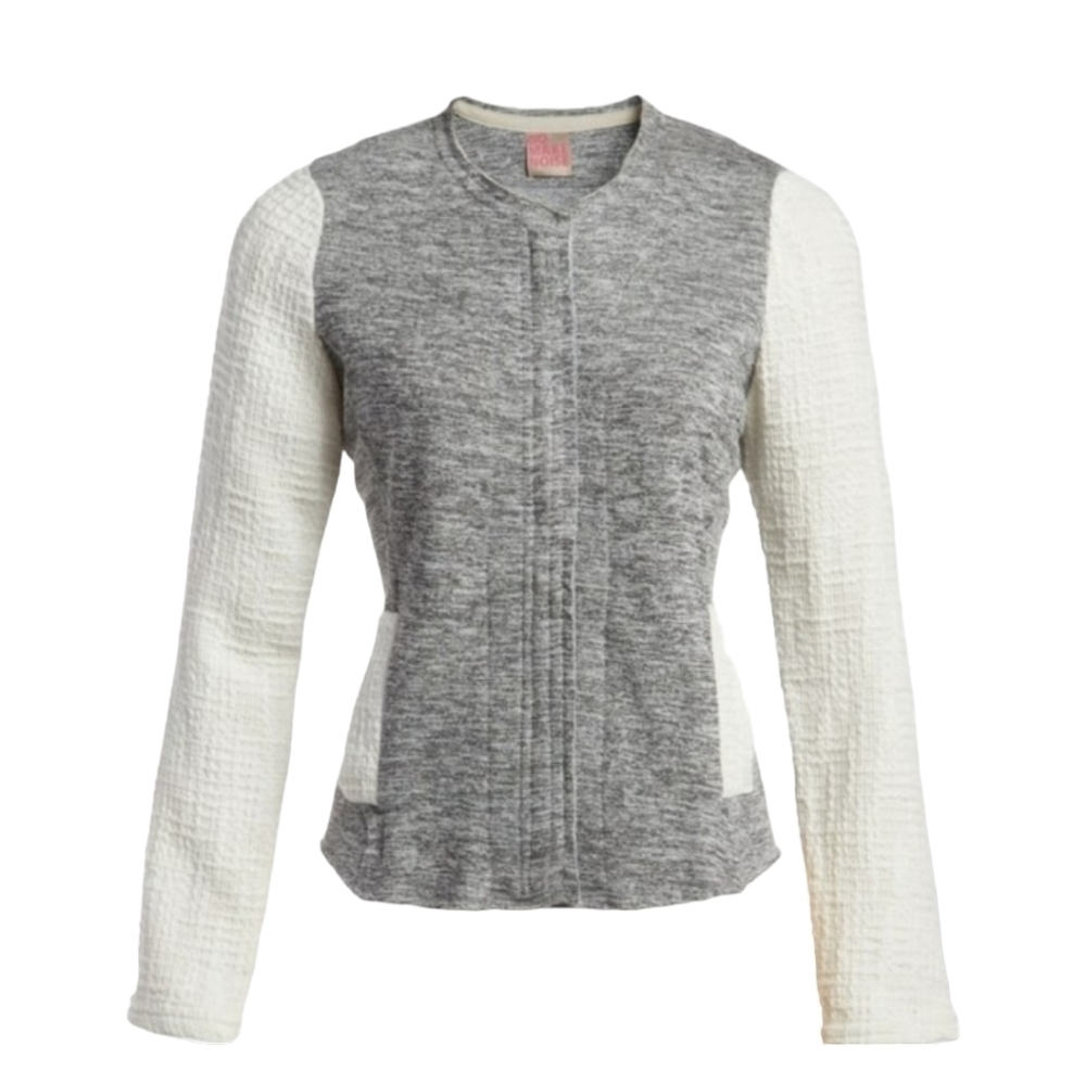 Go Make Noise Gray and‎ Cream Fitted Jacket